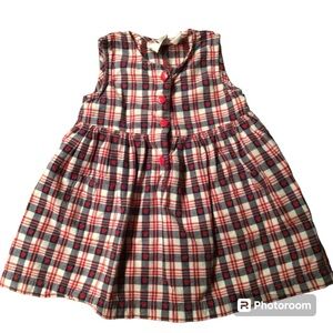 Vintage Radishes and Roses Girls 3T Red White and Blue dress with pockets